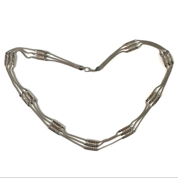 Y2K Rhinestone Mesh Chain Belt Women's XL 38in Waist - Picture 1 of 6